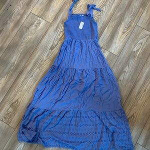 Smocked tie strap maxi